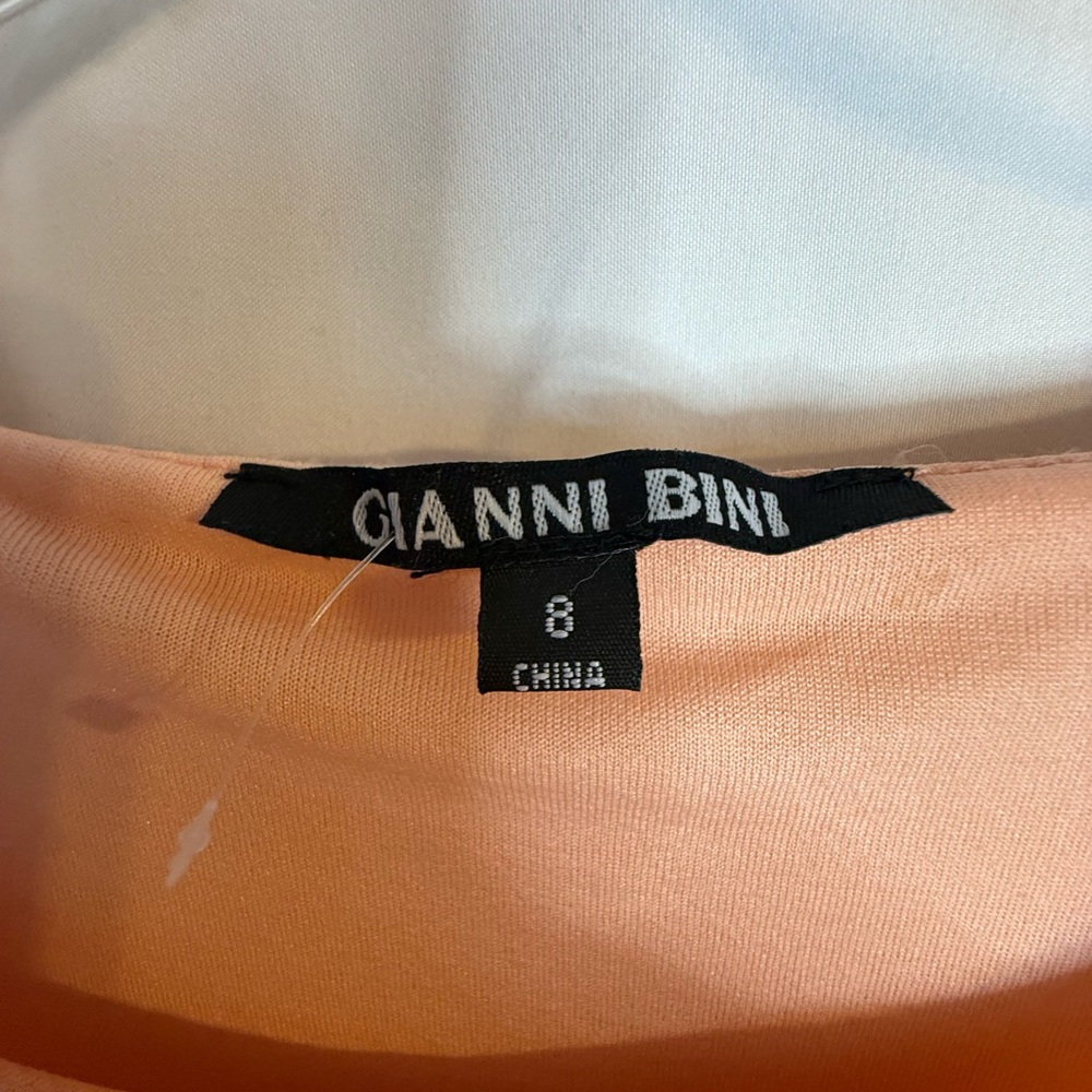 Gianni Bini Peach Textured Mini Dress Size 8 | Women’s Mini Dress - Picture 3 of 9